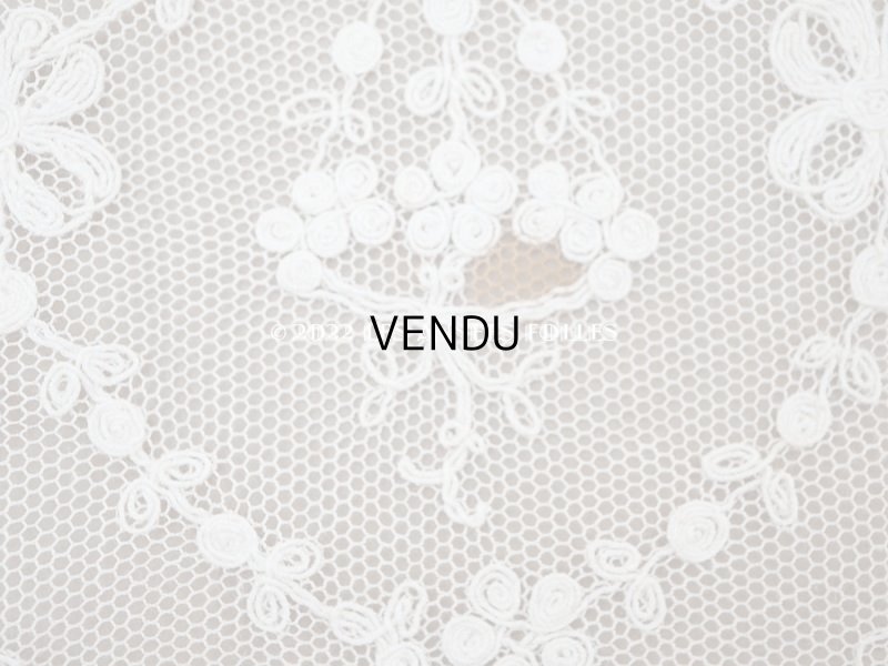 画像8: アンティーク 花の刺繍入り 幅広レース 幅28〜30cm