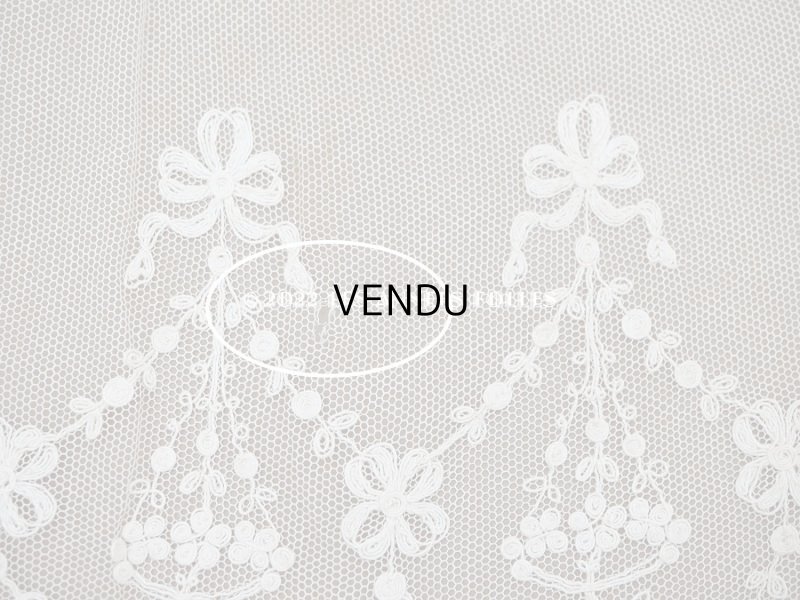 画像5: アンティーク 花の刺繍入り 幅広レース 幅28〜30cm