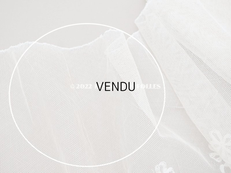 画像11: アンティーク 花の刺繍入り 幅広レース 幅28〜30cm