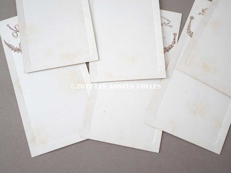 画像5: 未使用 アンティーク メニューカード 18枚セット 薔薇＆リボンのガーランド MENU ルイ16世スタイル 