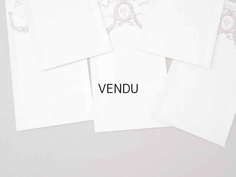 画像6: 未使用 アンティーク メニューカード 18枚セット 薔薇＆リボンのガーランド MENU ルイ16世スタイル 