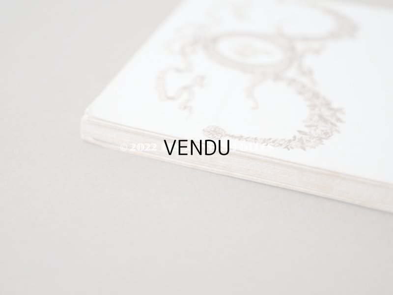 画像2: 未使用 アンティーク メニューカード 18枚セット 薔薇＆リボンのガーランド MENU ルイ16世スタイル 