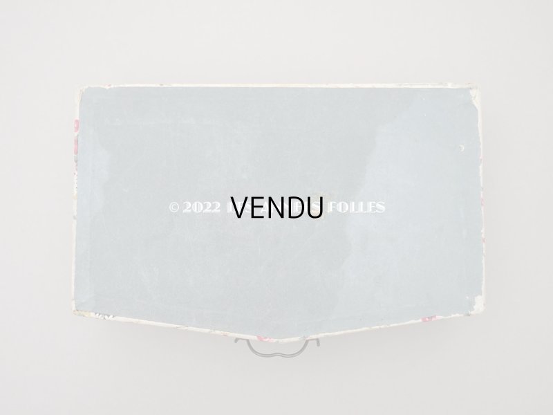 画像5: 1900年代 アンティーク  ローズパニエ＆薔薇のガーランド柄  カルトナージュボックス チェストの引き出し