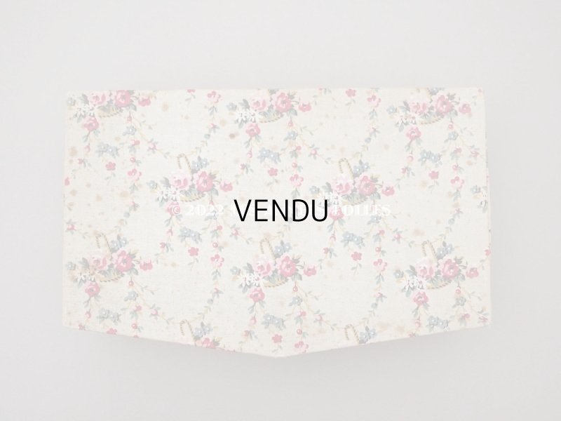 画像4: 1900年代 アンティーク  ローズパニエ＆薔薇のガーランド柄  カルトナージュボックス チェストの引き出し