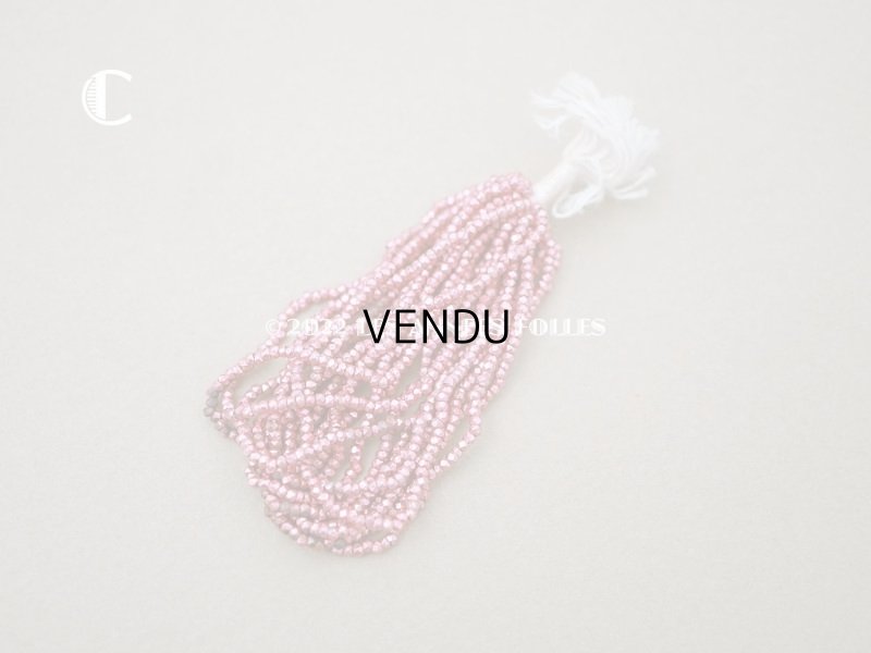 画像6: 1900年代 アンティーク メタル製 カット入り ビーズ ピンク メタルビーズ P6