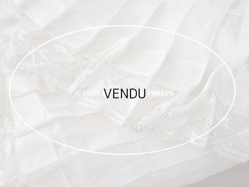 画像5: 1900年代 アンティーク 幅広 ドレスの裾  プリーツ入り レース付き 幅18cm　 エクリュ