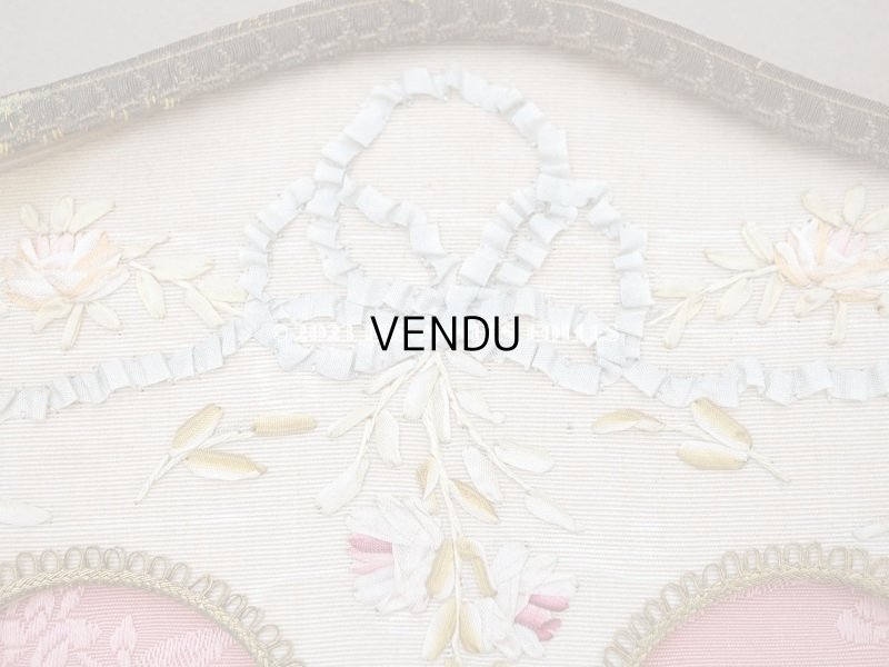 画像5: アンティーク リボン刺繍のフォトフレーム 　リボン＆薔薇のガーランド ダブルフレーム