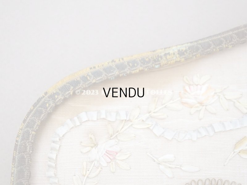 画像4: アンティーク リボン刺繍のフォトフレーム 　リボン＆薔薇のガーランド ダブルフレーム