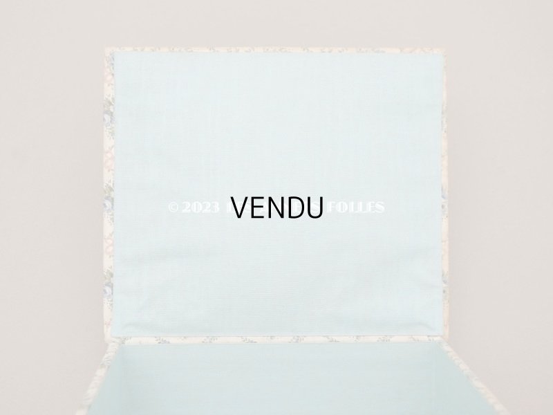 画像9: アンティーク カルトナージュボックス  ブルーの薔薇＆ピンクのリボン