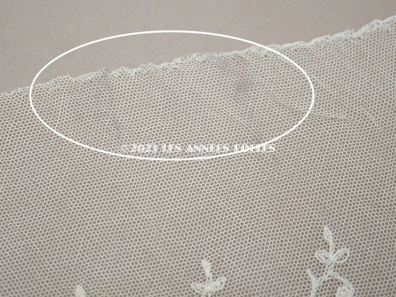 画像8: アンティーク 花の刺繍入り 幅広レース アイボリー 幅13cm