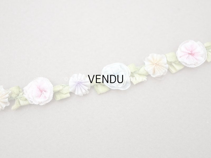 画像5: アンティーク シルク製 4色の薔薇のロココトリム ロココリボン 