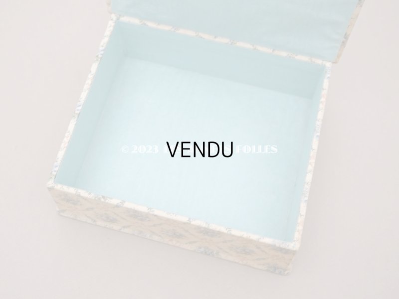 画像8: アンティーク カルトナージュボックス  ブルーの薔薇＆ピンクのリボン