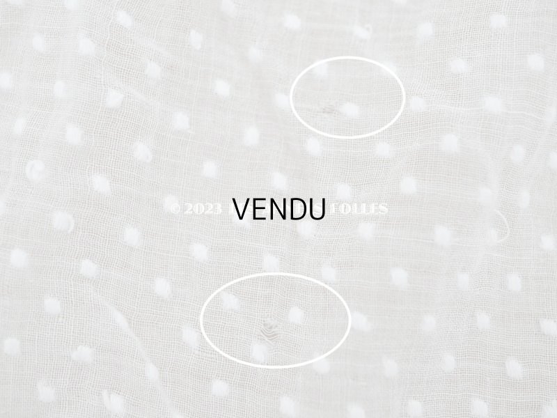 画像9: アンティーク  ドットの刺繍入り コットン生地 148×285cm