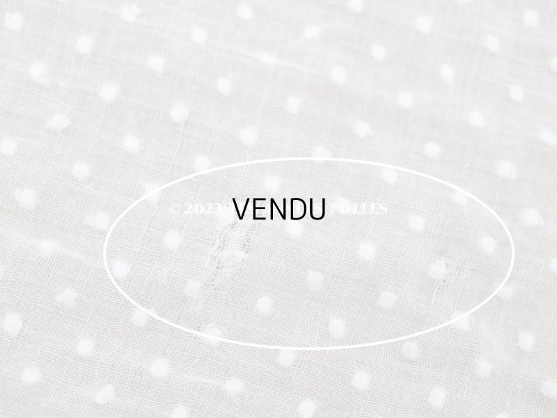 画像5: アンティーク  ドットの刺繍入り コットン生地 148×285cm