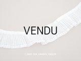 アンティーク プリーツリボン オフホワイト  38cm　3.5cm幅