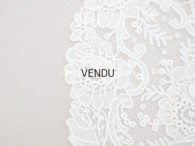 画像8: アンティーク ポワンドローズ  結婚式のハンカチ イニシャル刺繍入り 【ポワン・ド・ローズ】 【ポワン・ド・ガーズ】