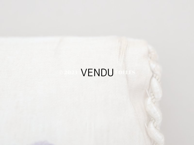 画像7: アンティーク シルク製 小さなハンキーケース 菫&シルクリボン ハンカチ用ポシェット 