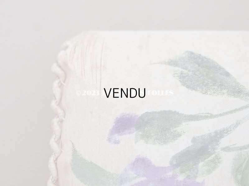 画像6: アンティーク シルク製 小さなハンキーケース 菫&シルクリボン ハンカチ用ポシェット 