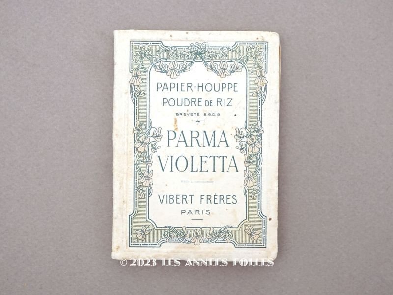 画像1: アンティーク 菫のおしろい紙のカルネ PAPIER-HOUPPE POUDRE DE RIZ PARMA VIOLETTA -VIBERT FRERES PARIS-