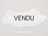 アンティーク フリルレース オフホワイト 花刺繍  24.5×10.5cm　