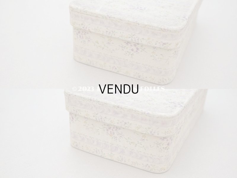 画像5: アンティーク カルトナージュボックス  紫の薔薇のガーランド　- AU BON MARCHE -