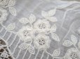 画像2: アンティーク フリルレース オフホワイト 花刺繍  24.5×10.5cm　 (2)