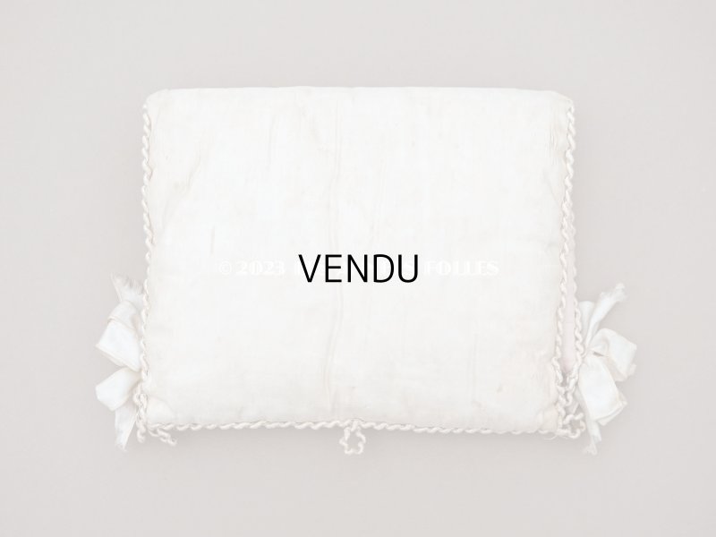 画像3: アンティーク シルク製 小さなハンキーケース 菫&シルクリボン ハンカチ用ポシェット 