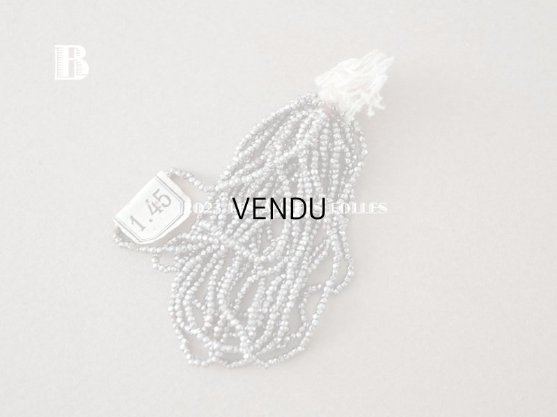 画像5: 1900年代 アンティーク メタル製 カット入り ビーズ シルバー メタルビーズ