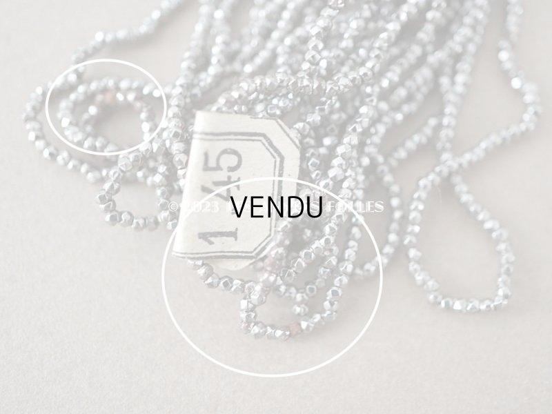 画像3: 1900年代 アンティーク メタル製 カット入り ビーズ シルバー メタルビーズ