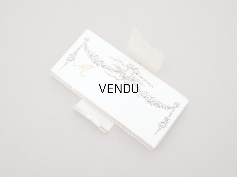 画像3: 未使用 アンティーク ウェディングのネームカード  20枚セット 薔薇&リボンのガーランド ルイ16世スタイル