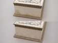 画像9: アンティーク ローズパニエ柄 リボン刺繍のグローブボックス　カルトナージュボックス　