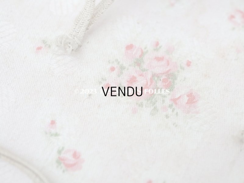 画像12: 【セール対象外】1900年代 カルトナージュラック コワフーズ 鏡台 ピンクの薔薇模様 子供用の玩具 