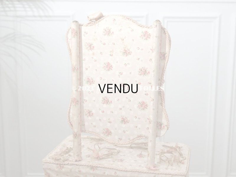 画像8: 【セール対象外】1900年代 カルトナージュラック コワフーズ 鏡台 ピンクの薔薇模様 子供用の玩具 