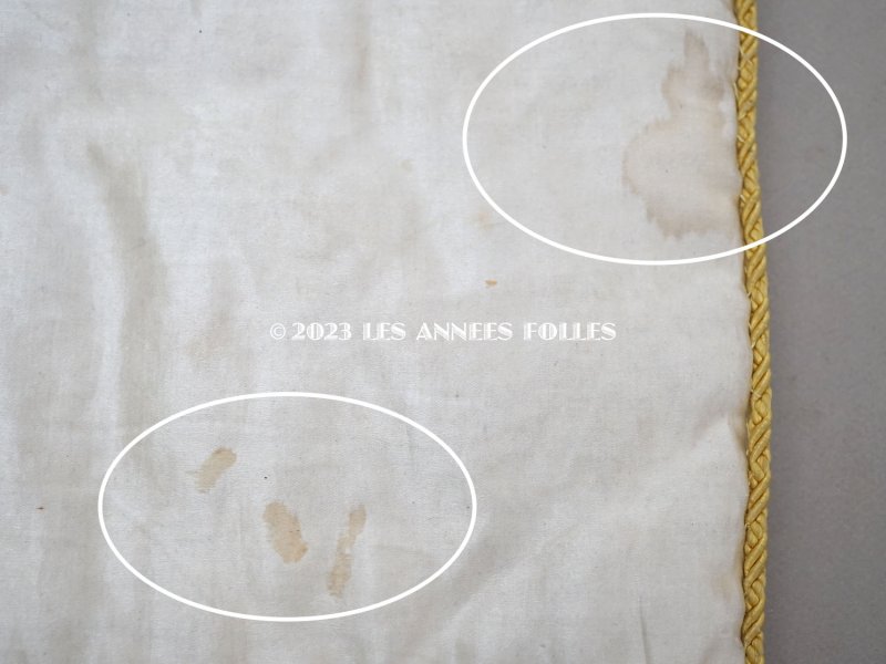 画像6: 19世紀末 アンティーク シルク製 ハンキーケース 百合の紋章 ハンドペイント