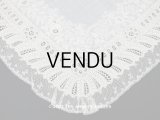 19世紀 アンティーク  結婚式のハンカチ ホワイトワーク＆ニードルレース