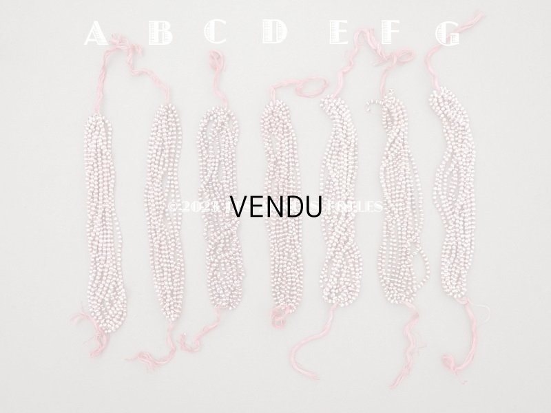 画像12: アンティーク 極小 スフレビーズ ライン入り メタリックピンク 3mm 約600ピース 吹きガラス製ビーズ