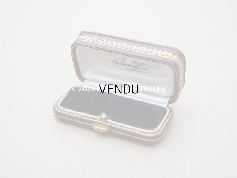 画像8: 19世紀末 アンティーク 本革製 金彩入り ジュエリーボックス　ボルドー 