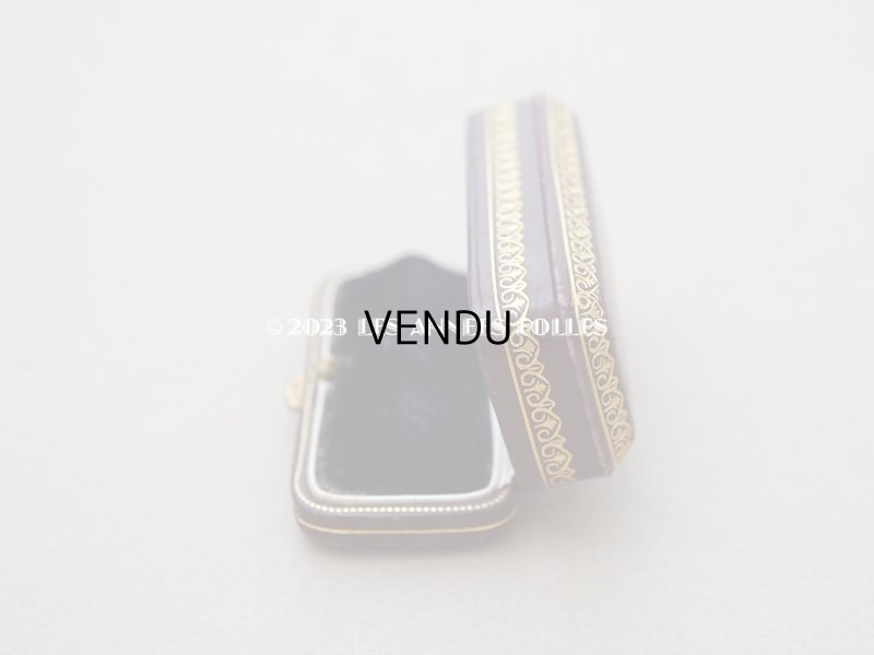 画像7: 19世紀末 アンティーク 本革製 金彩入り ジュエリーボックス　ボルドー 