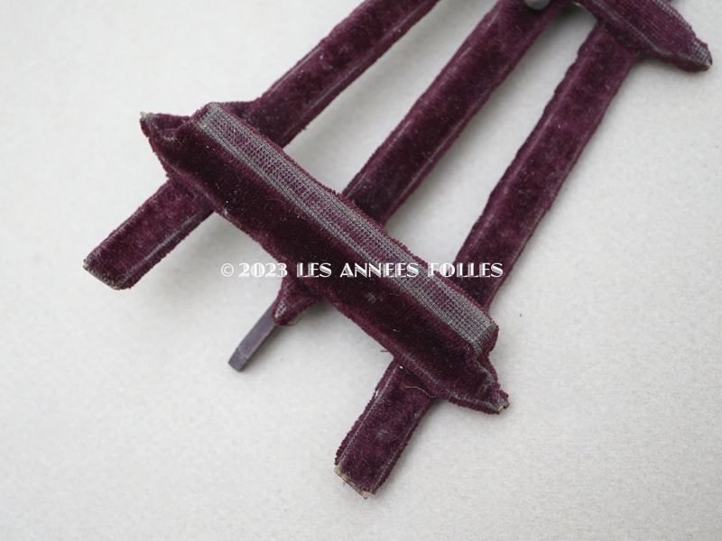 画像3: アンティーク ミニチュア 木製&ベルベットのキャンバススタンド