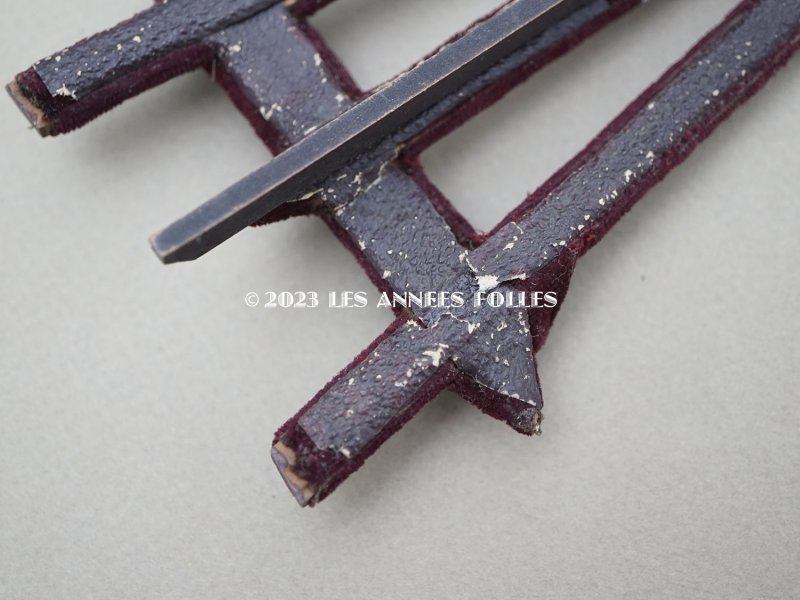 画像5: アンティーク ミニチュア 木製&ベルベットのキャンバススタンド