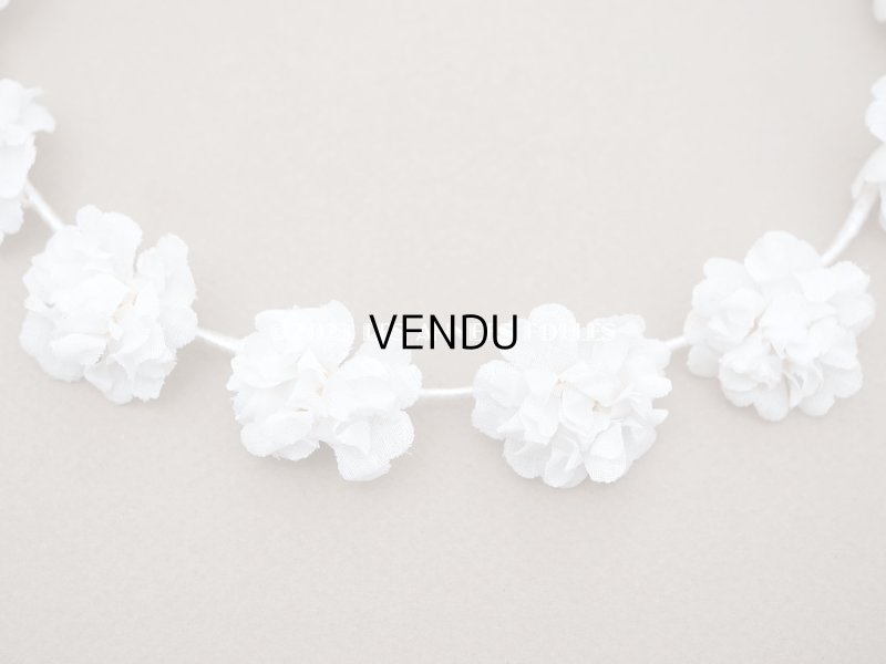 画像14: アンティーク 薔薇の布花のティアラ 花冠 初聖体