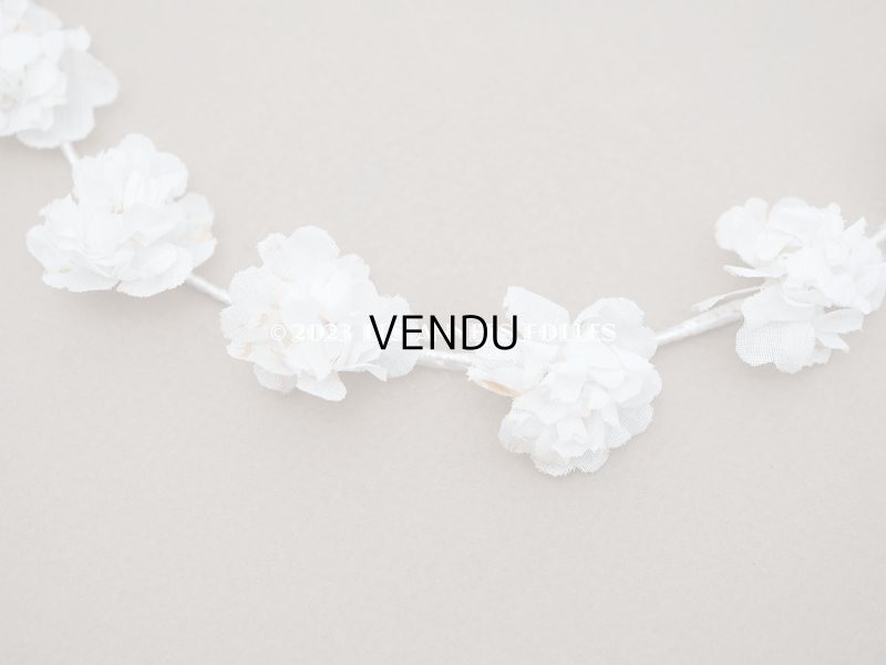 画像7: アンティーク 薔薇の布花のティアラ 花冠 初聖体