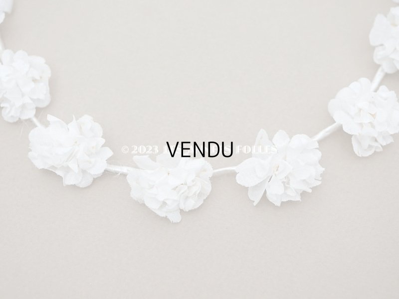 画像6: アンティーク 薔薇の布花のティアラ 花冠 初聖体