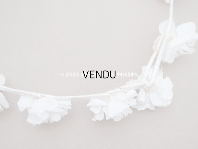 画像11: アンティーク 薔薇の布花のティアラ 花冠 初聖体