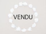 アンティーク 薔薇の布花のティアラ 花冠 初聖体
