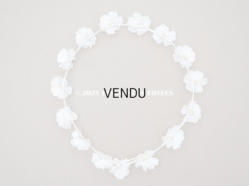 画像10: アンティーク 薔薇の布花のティアラ 花冠 初聖体