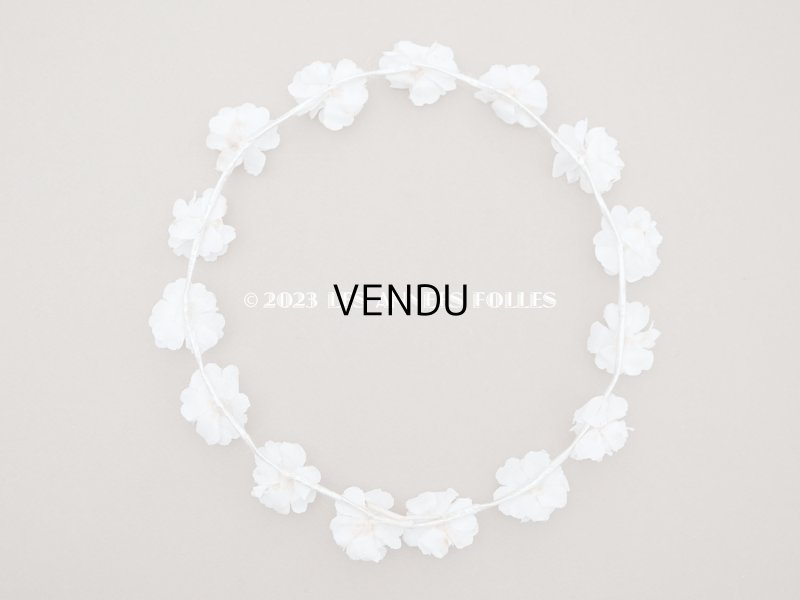 画像3: アンティーク 薔薇の布花のティアラ 花冠 初聖体