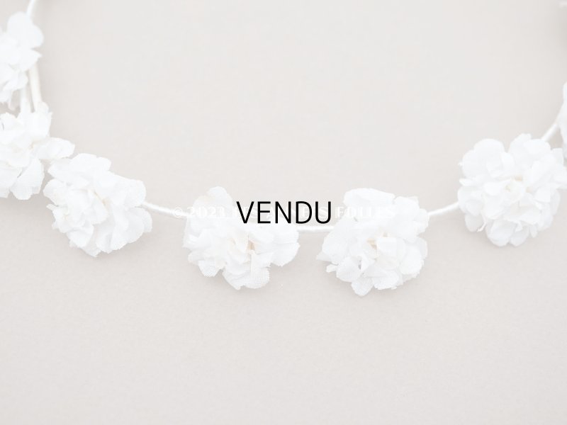 画像12: アンティーク 薔薇の布花のティアラ 花冠 初聖体