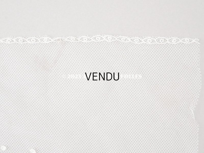 画像7: アンティーク 花の刺繍入り 幅広レース オフホワイト　42cm 幅15.7cm