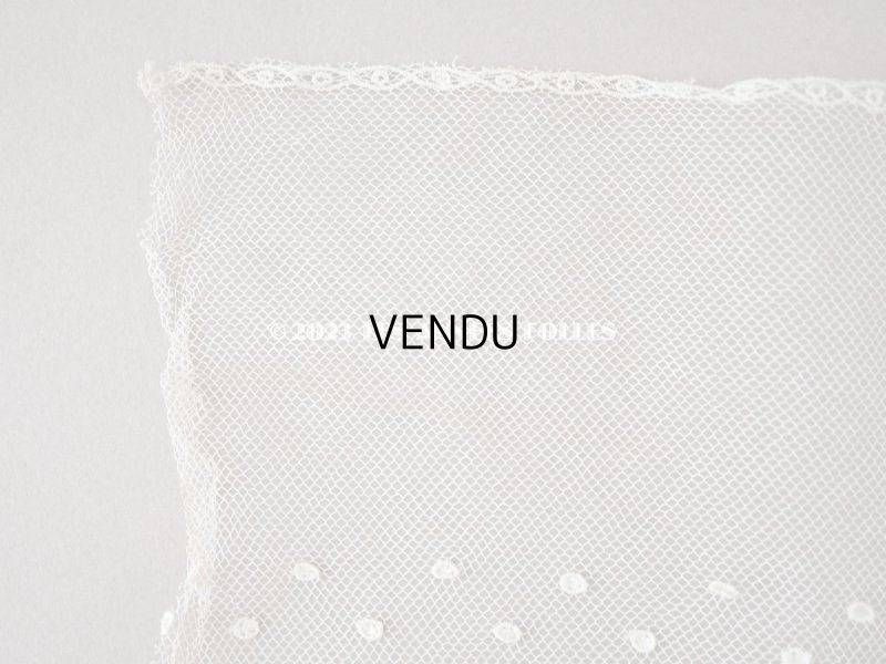 画像6: アンティーク 花の刺繍入り 幅広レース オフホワイト　42cm 幅15.7cm